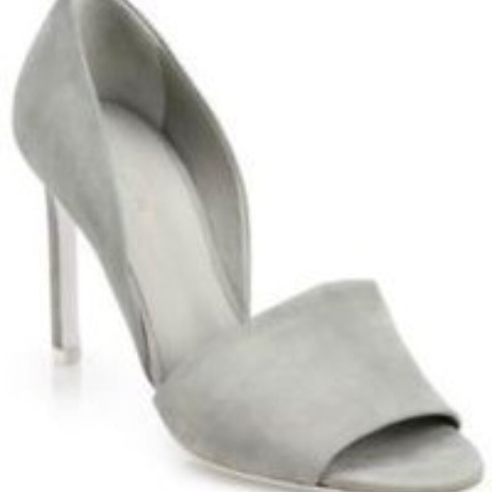 Vince Saffron Nubuck Open-Toe Heels